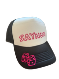 diced trucker hat